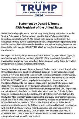 BREAKING: President Trump announces he has received a letter from the DOJ signaling he will be arrested and indicted for January 6th  Yes, the same J6 where national guard troops were rejected by Democrats, where undercover FBI sources and DC PD offi