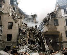 Kharkiv city centre today. After another russian missile strike.