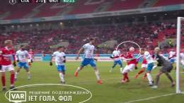 &laquo;Спартак&raquo;&nbsp;&mdash; &laquo;Факел&raquo;: гол Соболева отменен из-за фола&nbsp;&mdash; задержки руками. Согласится&nbsp;ли с&nbsp;судьей инспектор Левников?