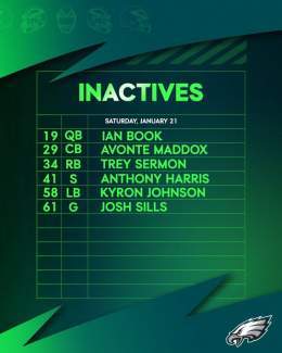 Tonights inactives   #NYGvsPHI