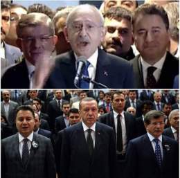 اوقفتني هذه الصورة..  كيف يرضى باباجان و داوود أن يكونوا خلف كليجدار العلماني العلوي..  فيما كانوا في مقدمة الصف السياسي في عهد #أردوغان #الانتخابات_الرئاسية #تركيا