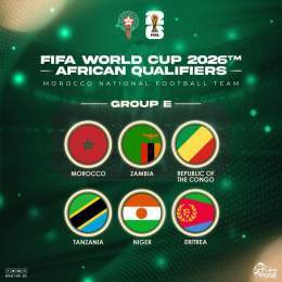 رسميا المنتخب الوطني في المجموعة الخامسة لحساب التصفيات الإفريقية المؤهلة لكأس العالم 2026    Morocco is officially in Group E for FIFA World Cup 2026&trade;️ African Qualifiers  #DimaMaghrib