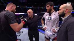"Give the belt to [Magomed]   Ankalaev."  Jan Blachowicz said Ankalaev should have the light heavyweight belt after their split draw at #UFC282