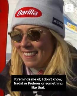 Ski superstar @MikaelaShiffrin expresses her admiration for world no. 1 @iga_swiatek   #AusOpen | @usskiteam