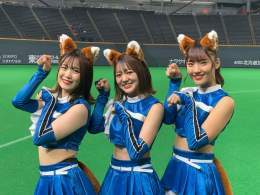 本日は #きつねダンス DAY 『The Fox』を歌うYlvisが札幌ドーム来場  球場で！おうちで！#ファイターズガール と一緒にみみカチューシャ＆きつねのしっぽをつけて踊ろう  オフィシャルオンラインストア   #fightersgoods #ファンは宝物 #lovefighters
