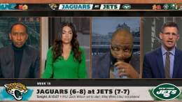 .@danorlovsky7: "If I went and played for the Jets, they'd be a playoff team."  @stephenasmith: "When you're the quarterback, you do have to stay in bounds in order to produce on the football field."