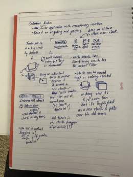 gonna start an ongoing thread where I'll post old photos of my design notebooks:  2009: &mdash; idea for a new kind of interactive Mac Twitter app &mdash; redesign for 9rules topic pages to account for new ad space we just sold