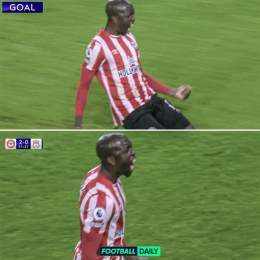 Yoane Wissa has a goal disallowed.   13 seconds later&hellip;   He scores again and this time it counts.   He took that personally.