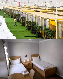 10,000 mobile homes used during the World Cup are being shipped to Turkey and Syria to house families displaced by last week's earthquake.