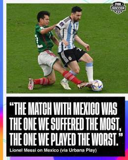 Argentina suffered the most when they played Mexico during the group stage of the FIFA World Cup