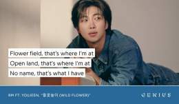 A documentation of his youth, RM of BTS has released his highly-anticipated studio album Indigo! Check out the lyrics &amp; English translation to "들꽃놀이 (Wild Flower)" ft. youjeen, on Genius now!  #IndigoByRM #들꽃놀이 @BTS_twt