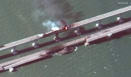 Top view of the Crimean bridge  Historical photo