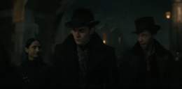 shadow and bone s2 spoilers  inej and jesper smiling at each other while kaz looks like he&rsquo;s contemplating murder, ive missed my crows