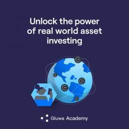 Introducing Gluwa Academy!    Learn about the exciting world of real-world assets for FREE and educate yourself on the trillions of dollars in RWA's untapped value  With your % FREE enrollment, you can master RWAs and diversify your portfolio. Check 
