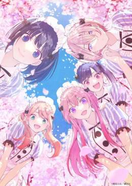 お花見イラスト到着  #瀬尾公治 先生より桜満開のお花見イラストをいただきました  満開の桜と覗き込む女神達&hellip;カワイイしかない  #女神のカフェテラス