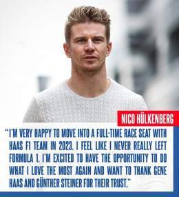 Nico is looking forward to returning to F1 on a full-time basis, after joining #HaasF1 for the 2023 season!