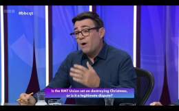 Andy Burnham - "Don't blame people who are fighting for their family income... if the government lets nurses, paramedics, firefighters go out on strike.... they deserve a fair pay rise... give them a fair pay rise now."  #bbcqt