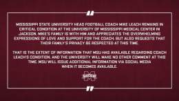Update on Head Football Coach Mike Leach: