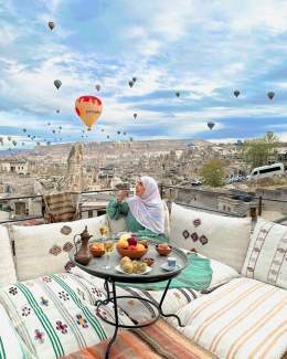 من جمال المنظر تحسو ماشي حقيقي \ud83d\ude29\ud83d\udc99#goi̇stanbul #gocappadocia