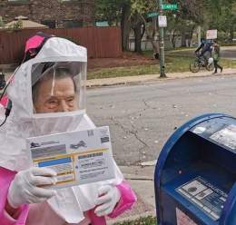 102-year-old Beatrice Lumpkin put on a face shield and gloves and took her ballot to the mailbox. When she was born, women couldn't vote.
