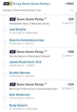 +1093 Odds Parlay  Been knocking on the door every night. Let&rsquo;s bust it down tonight   #gamblingtwitter
