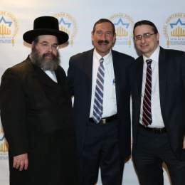 At the Israel Heritage Foundation book signing of former Vice President Mr. Pence in NYC.  Mr. Steven Genack of the OU, Dr. Joseph Frager Executive Vice President IHF &amp; Rabbi Duvid Katz Executive Director IHF