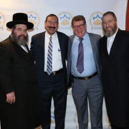 At the Israel Heritage Foundation book signing of former Vice President Mr. Pence in NYC.  Mr. Ezra Freidlander, Mr. Zev Brenner, Dr. Joseph Frager Executive Vice President IHF &amp; Rabbi Duvid Katz Executive Director IHF