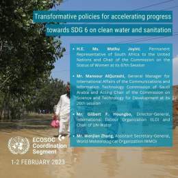 Next session of the ECOSOC Coordination Segment focusing on SDG 6!     #globalgoals#inidiplomasi