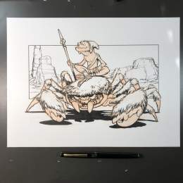 This is a luxury brush pen for daily use. It has fine polyester bristle that is perfect for crafting strokes ranging from broad to thin. Also great about this pen: the pigment ink is water-resistant after drying. So you can use markers or watercolor 