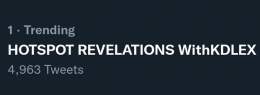 Top spot again  HOTSPOT REVELATIONS WithKDLEX