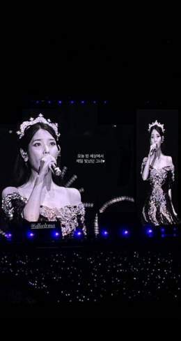 [TRANS] 220917 KARA Kang Jiyoung Instagram Story @ 2022 #IU Concert   &ldquo;She who shined the brightest in the world tonight  @/dlwlrma&rdquo;