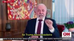 - Lula said on CNN International that if @realDonaldTrump were Brazilian, he would also be on trial - and perhaps even imprisoned.