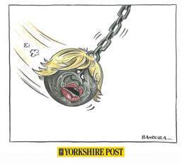A wrecking ball Prime Minister leaves in a plume of dust: he has obliterated trust in British politics, set fire to standards in public life and turned once global Britain into a parochial cul-de-sac of a country. That&rsquo;s his legacy.   Image: @G