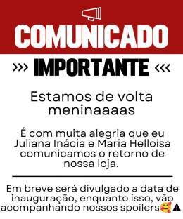 ATEN&Ccedil;&Atilde;O MENINAAAS\ud83d\ude0d\ud83d\ude0d\ud83d\ude0dA LOJA EST&Aacute; DE VOLTA COM TUDOOOO\ud83e\udd70\ud83d\ude31\ud83d\ude31A ANTIGA LOJA CLOSET DA MALU ESTA DE VOLTA COM UM VISUAL TODO NOVO, DESDE O NOME A TODO O RESTOO\ud83d\ude0d