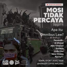 Tanyakan semua yang mengganjal di pikiran..  #BatalkanOmnibusLaw #GagalkanOmnibusLaw #TolakOmnibusLaw #JegalSampaiGagal #JegalSampaiBatal #MosiTidakPercaya #MalangMelawan #KawanBantuKawan #Solidaritas #OmnibuslawSampah #BebaskanKawanKami