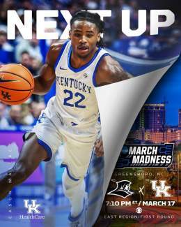 The bracket is set   Kentucky-Providence at 7:10 p.m. ET on Friday on CBS.