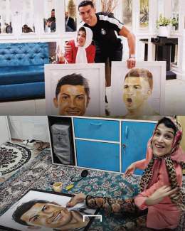 أخيرًا تحقق حلمها \u2764\ufe0f التقى كريستيانو رونالدو بالرسامة الإيرانية فاطمة حمامي \ud83d\udc69\ud83c\udffb‍\ud83c\udfa8 الفنانة رسمت البرتغالي في وقت سابق وهي من محبي قائد النصر الحالي \ud83d\ude0d مواقف الدون الإنسانية لا تنتهي \ud83d\udc4f\ud83