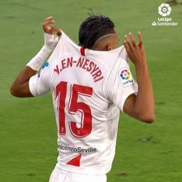 He could only stand there and watch!!  @ennesyri9  @SevillaFC_ENG   #SevillaFCRCDMallorca