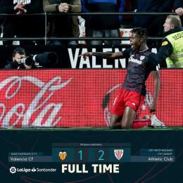 FT: #ValenciaAthletic 1-2  @Athletic_en come back from behind to win!   #LaLigaSantander