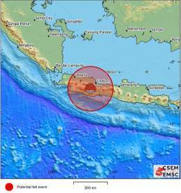 #Earthquake (#gempa) possibly felt 56 sec ago in #Indonesia. Felt it? Tell us via:     Automatic crowdsourced detection, not seismically verified yet. More info soon!