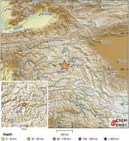 #Earthquake (#землетрясение) M5.2 occurred 46 km W of #Murghob (#Tajikistan) 27 min ago (local time 05:55:24). More info at: