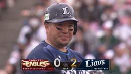 主砲 #山川穂高 選手の適時二塁打で追加点！ #外崎修汰 選手が1塁から一気に生還します！ #埼玉西武ライオンズ #seibulions