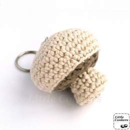 Eco-friendly mushroom key fob or bag charm:   #EcoFriendly #GiftIdeas #EcoGifts #OrganicCotton