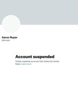 WTF?! This is absolutely insane. Aaron Rupar has been suspended from Twitter.