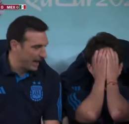 Few sights demonstrate the pressure being heaped on this Argentina team like the site of assistant manager Pablo Aimar breaking into tears after today's vital Messi goal to help Argentina rebound from their opening game loss to Saudi Arabia.