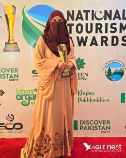 Ms. Umme Muhammad CEO Eagle Nest by Million Smiles has Won the "National Award" in recognition of the Leadership, Wellness & Mental Health initiatives by EAGLE NEST. EAGLE NEST has become Pakistan's "FIRST NATIONAL AWARD WINNING" Leadership Bootcamp 
