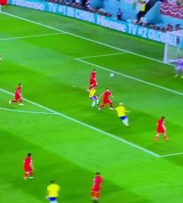 Richarlison is having a great World Cup and this goal for Brazil  just summarises it all. What a goal