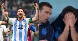 Lionel Messi &rsquo;s stunning World Cup opening goal against Mexico left Argentina assistant coach Pablo Aimar in tears on the bench