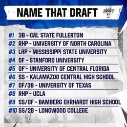 Can you guess the year of the Draft below?   Watch the 2023 MLB Draft tonight at 6pm ET on MLB Network