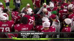 Both teams went over to console Kyler Murray on the cart